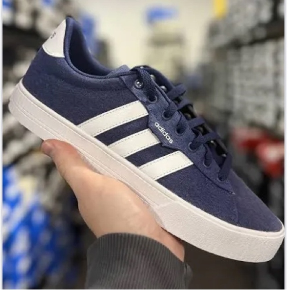 NIB adidas Men's Daily 3.0 Sneaker - Navy and White